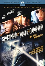 DVD-Cover: Sky Captain and the World of Tomorrow, mit Jude Law, Gwyneth Paltrow, Angelina Jolie, Giovanni Ribisi, Michael Gambon, Bai Ling, Omid Djalili, ...