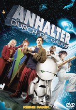 DVD-Cover: Per Anhalter durch die Galaxis, mit Martin Freeman, Mos Def, Sam Rockwell, Zooey Deschanel, Warwick Davis, Anna Chancellor, ...